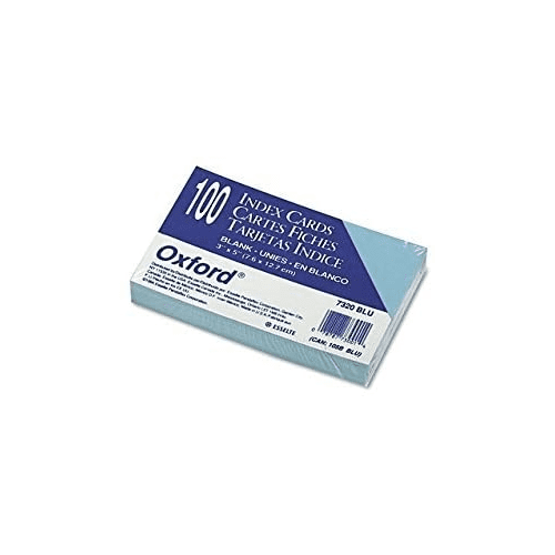 R Colored Recycled Index Cards Unruled 3x5 Blue 2 Pack Of 100 Cards Oxford
